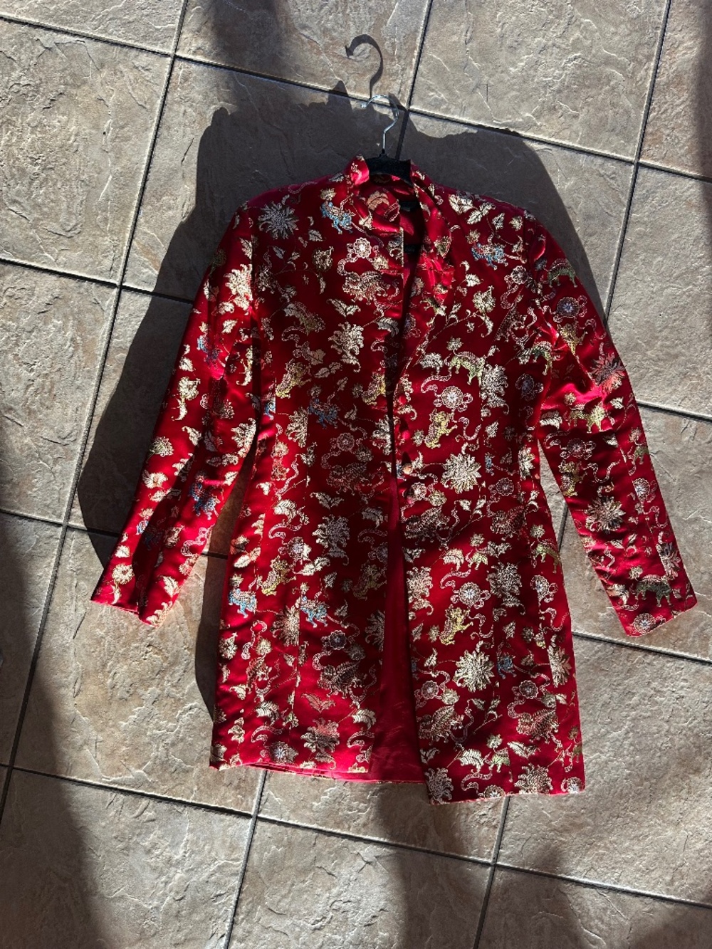 One of a kind CONCRETE CLOTHIERS vintage brand Tángzhuāng jacket.